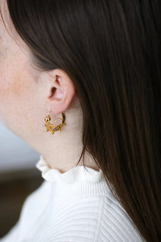 Boucles d'oreilles Boucles d'oreilles créoles Savoyarde Or jaune 58 Facettes