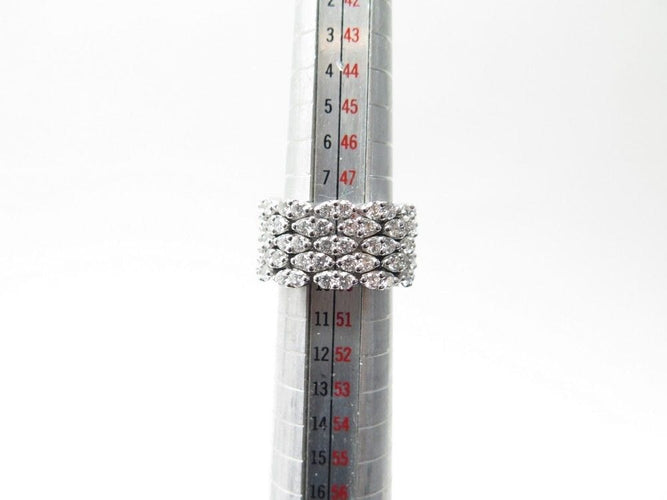 Bague 48 bague MAUBOUSSIN je le veux 5 rangs t48 49 or blanc 18k & diamants 58 Facettes 237061