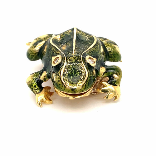 Broche TIFFANY & CO 6 Pendentif/broche grenouille Email Diamants 58 Facettes