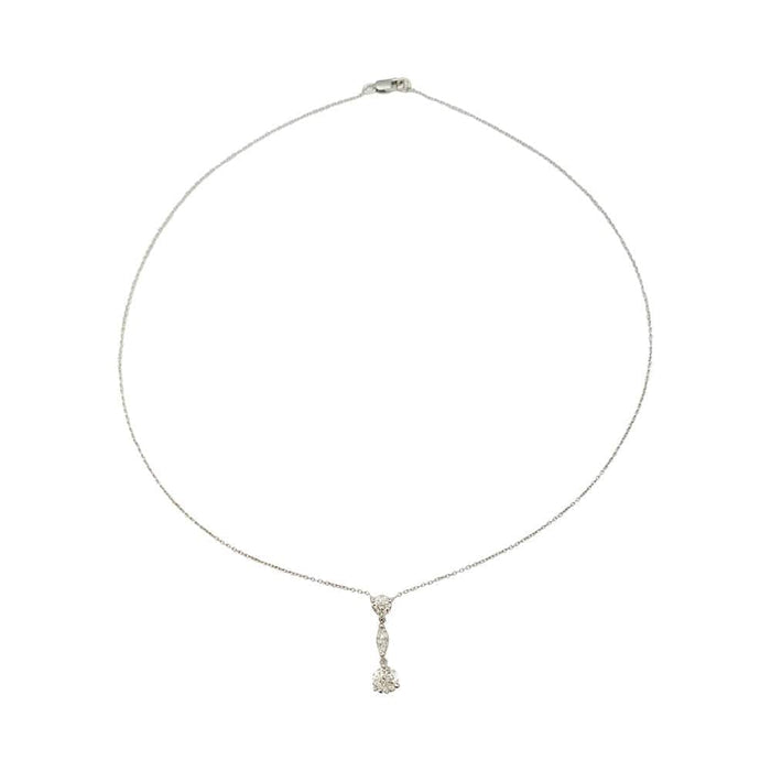 Collier Collier en or blanc, diamants. 58 Facettes 31939