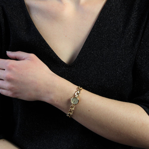 Montre Montre en or jaune vintage femme 58 Facettes 19-318