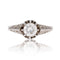 Bague 56 Bague solitaire ancien diamant accompagné 58 Facettes 22-575