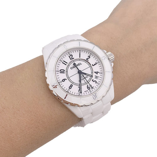 Montre Montre Chanel, "J12", céramique blanche. 58 Facettes 33583