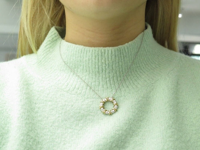 Collier collier pendentif tiffany anneau sixteen stone schlumberger 58 Facettes 254955