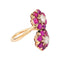 Bague 54 Bague fleurettes en or jaune, diamants et rubis. 58 Facettes 31310