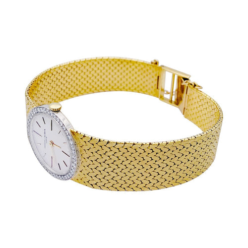 Montre Montre Vacheron Constantin vintage, or jaune, or blanc et diamants. 58 Facettes 32653