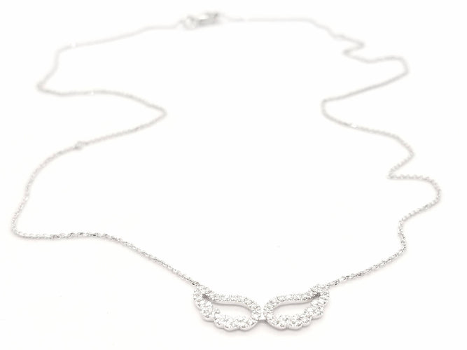 Collier Collier Aile d'ange Or blanc Diamant 58 Facettes 579302RV