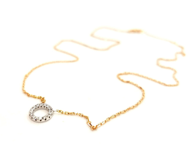 Collier Collier Or rose Diamant 58 Facettes 579193RV