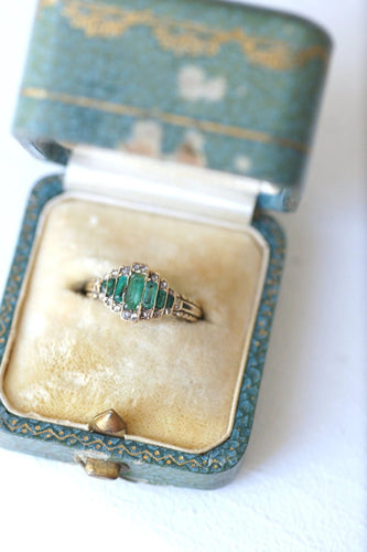 Bague Bague bandeau émeraudes et diamants 58 Facettes