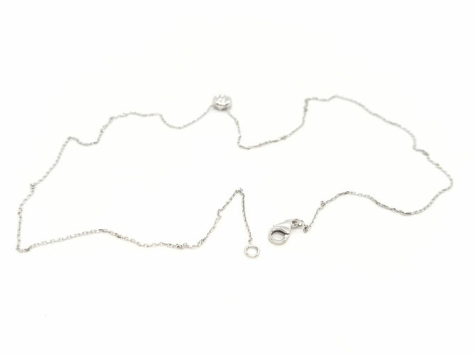 Collier Collier Or blanc Diamant 58 Facettes 579106RV