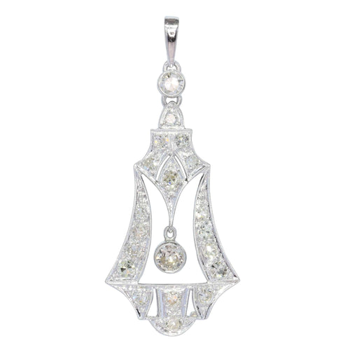 Pendentif Pendentif diamant platine vintage des années 1930 58 Facettes 24002-0098