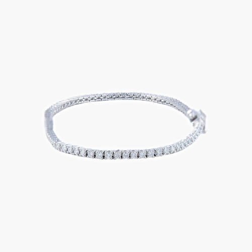 Bracelet Bracelet Tennis Or blanc Diamants 58 Facettes