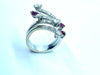 Bague Bague Serpent Or blanc Rubis Diamants 58 Facettes