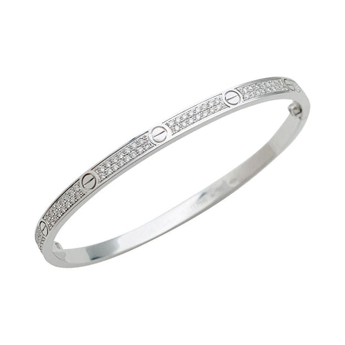 Bracelet Bracelet Cartier, "Love", or blanc et diamants. 58 Facettes 31126