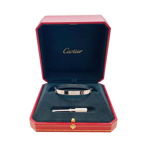 Bracelet Bracelet Cartier "Love" en or blanc. 58 Facettes 31471