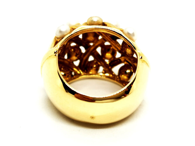 Bague 54 Bague Cocktail Or jaune Perle 58 Facettes 1752174CN