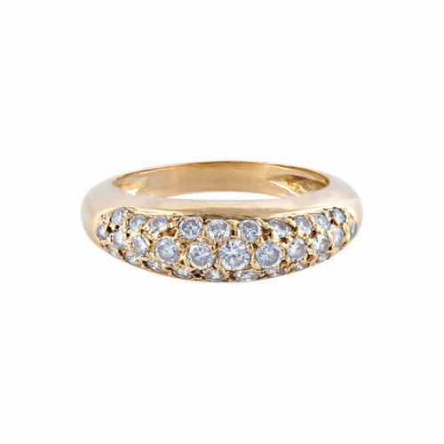 Bague Or Jaune / Diamants BAGUE  JONC OR & DIAMANTS 58 Facettes BO/220039
