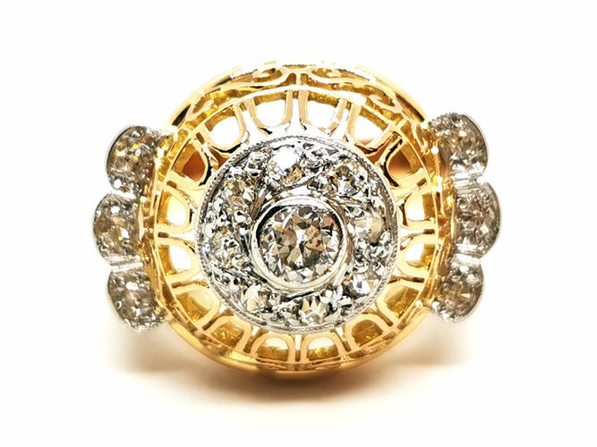 Bague 60 Bague Art déco Or jaune Diamant 58 Facettes 1523672CN