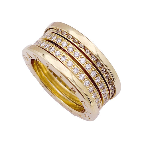 Bague 54 Bague Bulgari, "B.Zero1", or jaune et diamants. 58 Facettes 33384