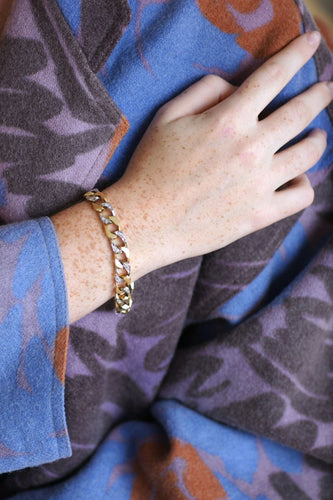 Bracelet Bracelet gourmette diamants deux ors 58 Facettes