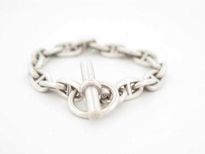 Bracelet bracelet HERMES chaine d'ancre mm 19cm 17 maillons argent 925 58 Facettes 257173