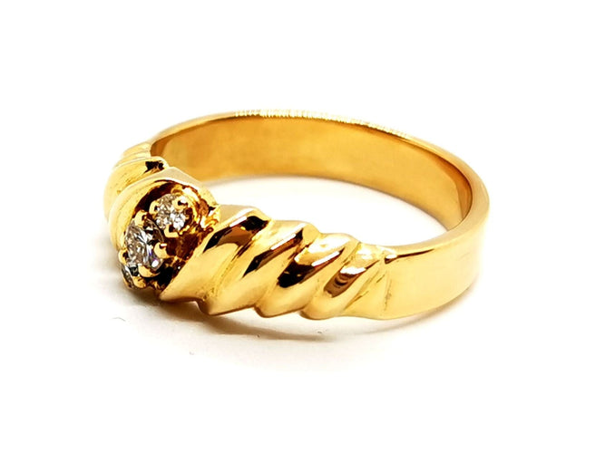 Bague 57 Bague Or jaune Diamant 58 Facettes 1167357CD