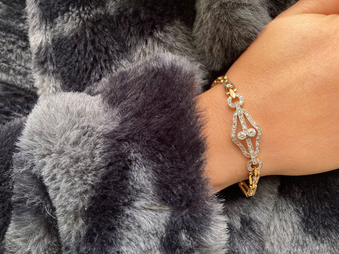 Bracelet Bracelet Art Déco Or jaune Diamant 58 Facettes BO/230026
