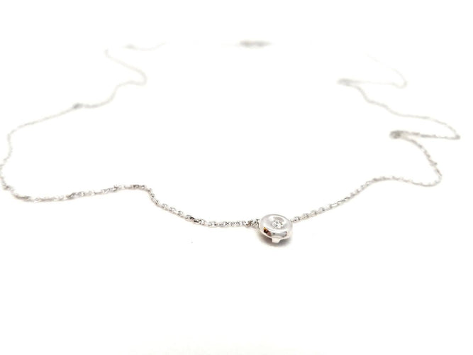 Collier Collier Or blanc Diamant 58 Facettes 579081RV