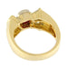 Bague 58 Bague en or jaune avec rubis et diamants taille baguette effilés 58 Facettes G2853
