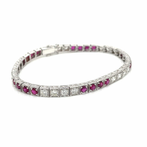 Bracelet Bracelet tennis Rubis Diamants 58 Facettes