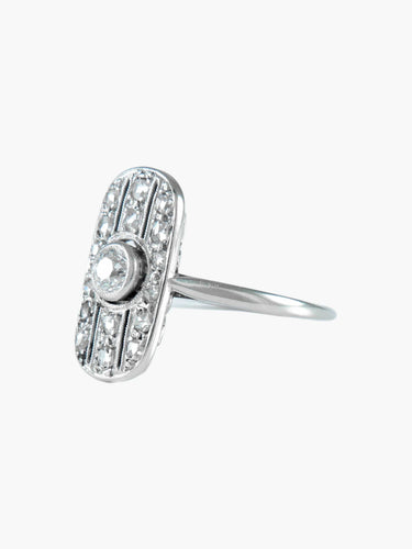 Bague Or Jaune / Diamants / 52 BAGUE ART DECO OR & DIAMANTS 58 Facettes BO/220028