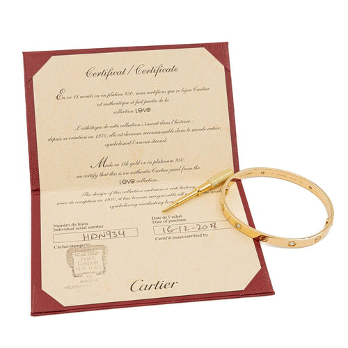 Bracelet Cartier Bracelet Jonc Love Or jaune Diamant 58 Facettes 2470645CN