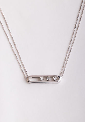 Collier Collier MESSIKA Move Classique Or Blanc 750/1000 58 Facettes 64647-61047