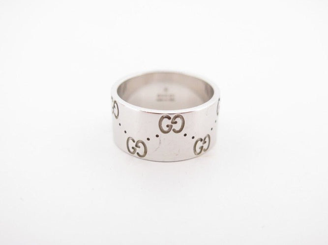 Bague 52 bague GUCCI icon monogramme gg en or blanc 18k 58 Facettes 256723