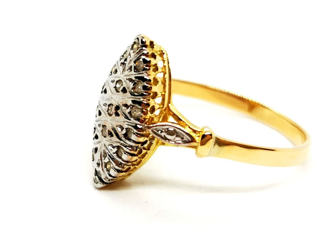 Bague 55 Bague Marquise Or jaune Diamant 58 Facettes 1336508CN