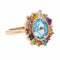 Bague 54 Bague Marguerite Or rose Topaze 58 Facettes 2485289CN