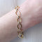 Bracelet Bracelet or jaune maillons alternés 58 Facettes CVBR31