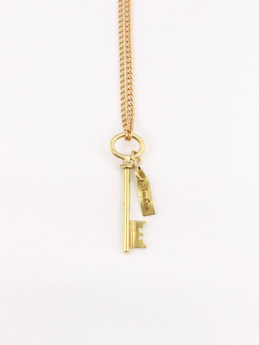 Pendentif Pendentif porte-bonheur vintage Clé or jaune 58 Facettes