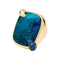 Bague 53 Bague Pomellato, "Le grand bleu", en or rose, chrysocolle et saphirs. 58 Facettes 30878