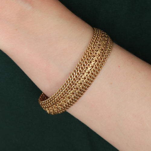 Bracelet Bracelet Manchette or jaune 58 Facettes