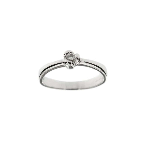 Bague 56 Bague solitaire Or blanc Diamant 58 Facettes 29529