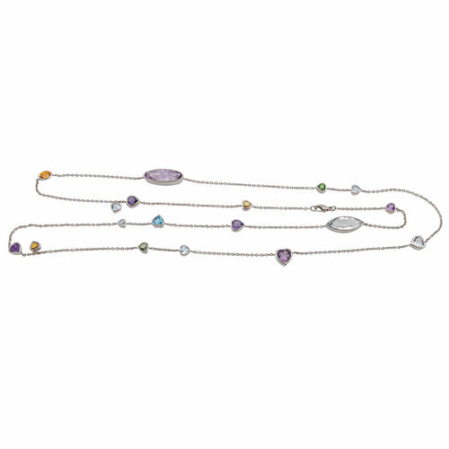 Collier Collier Sautoir Or blanc Saphir 58 Facettes 577649GD