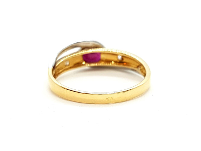 Bague 59 Bague Or jaune Rubis 58 Facettes 06324CD