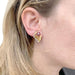 Boucles d'oreilles Boucles d'oreilles vintage, "Feuilles", or rose, diamants, rubis. 58 Facettes 32319