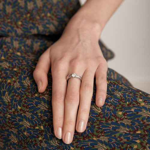 Bague 54 MAUBOUSSIN - Bague Solitaire Diamant 0.56ct 58 Facettes