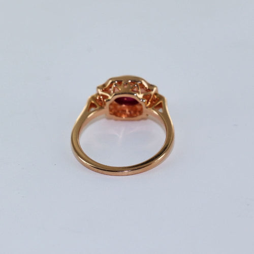 Bague Bague fine Or rose Diamants Rubis 58 Facettes