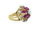 Bague Bague 1960 or jaune diamants et rubis 58 Facettes