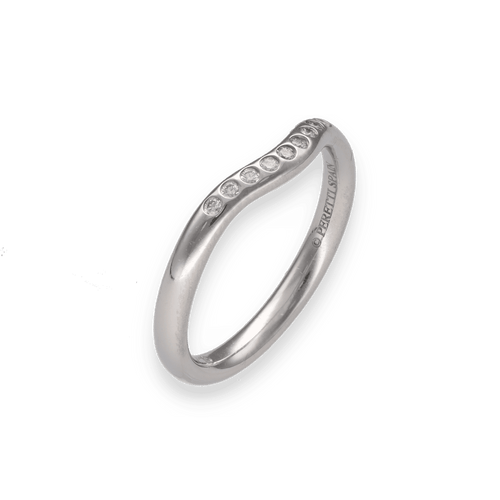 Bague 49 Tiffany & Co - Alliance Elsa Peretti Platine & Diamants 58 Facettes