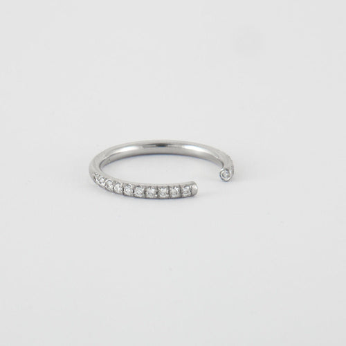 Bague 55 Bague en or blanc diamants 58 Facettes