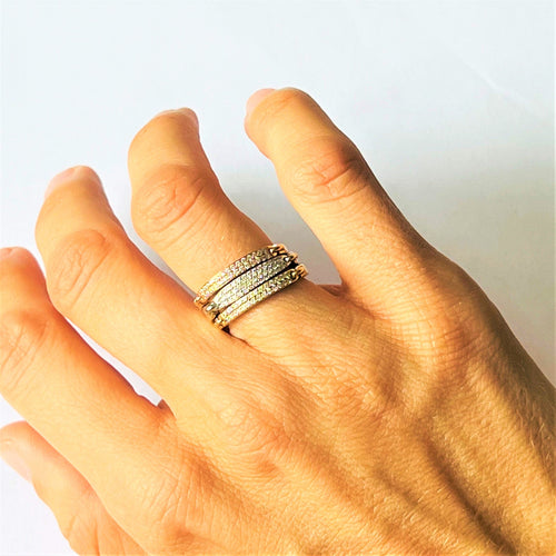 Bague 52 Ensemble 3 Bagues 3 Ors 58 Facettes 20400000675